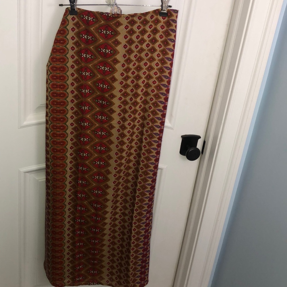 Boho Print Maxi Skirt